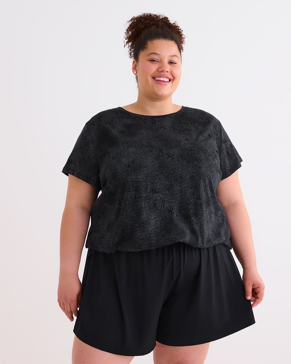 T-shirt tendance avec cordon de serrage à l'ourlet - Active Zone