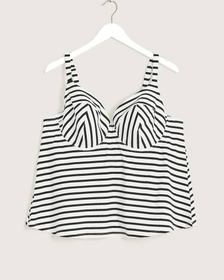 Haut tankini imprimé, avec armatures