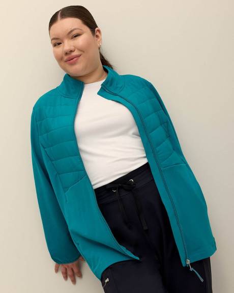 Manteau zippé en molleton avec devant matelassé - Active Zone