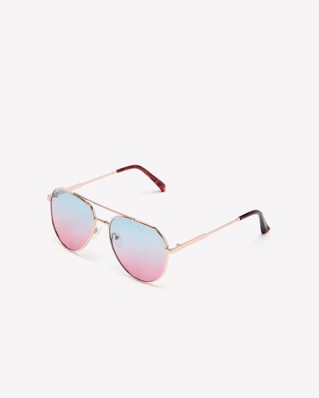 Coloured Lense Aviator Sunglasses