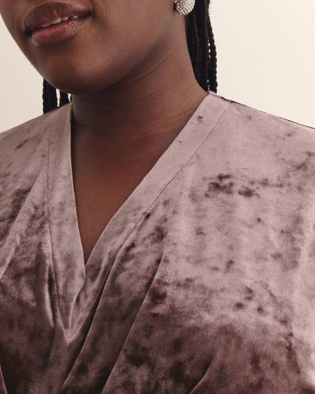 Haut cintré et évasé en velours - Addition Elle