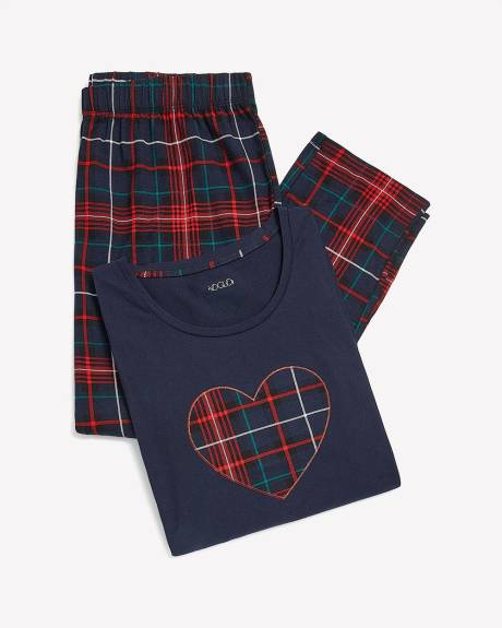 Ensemble-pyjama tunique et legging à carreaux - ti Voglio