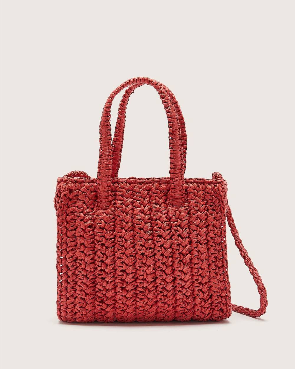 Petit sac a main en paille rouge Addition Elle Penningtons
