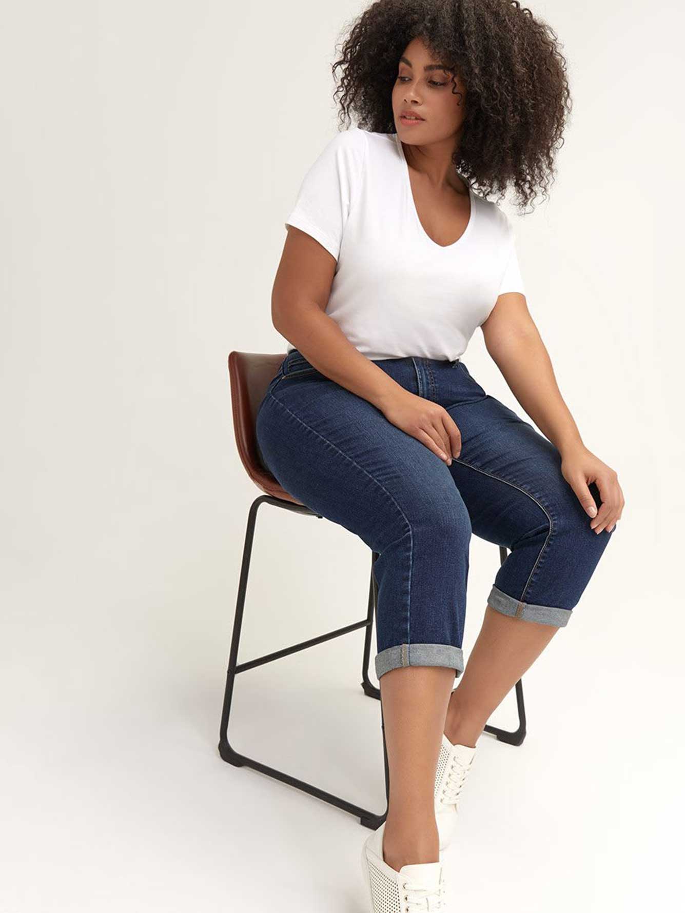 Cropped Girlfriend Jeans Penningtons