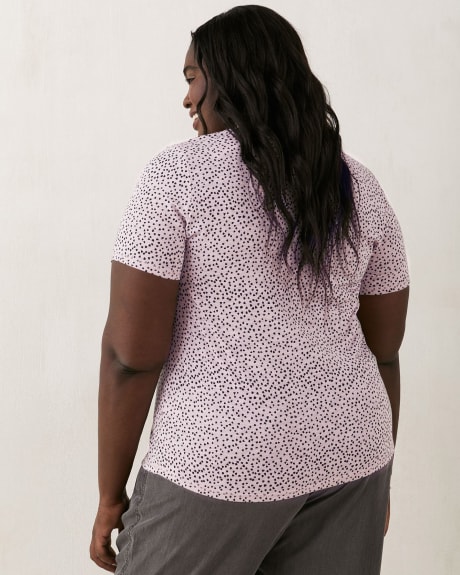 Printed Crew-Neck Curvy Tee - In Every Story