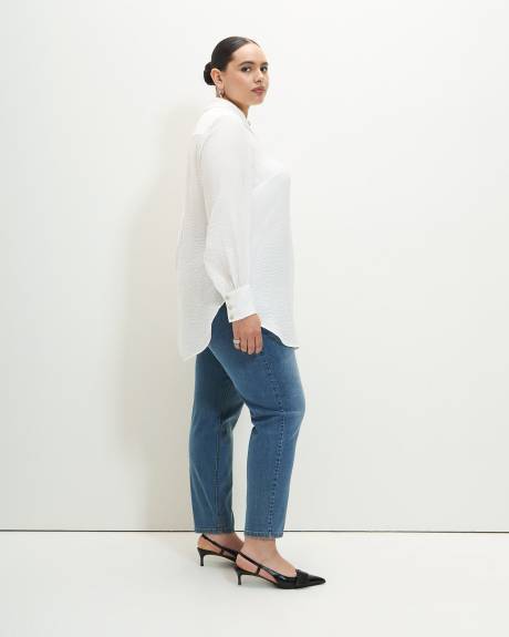 Loose Blouse with Jewel Buttons - Addition Elle