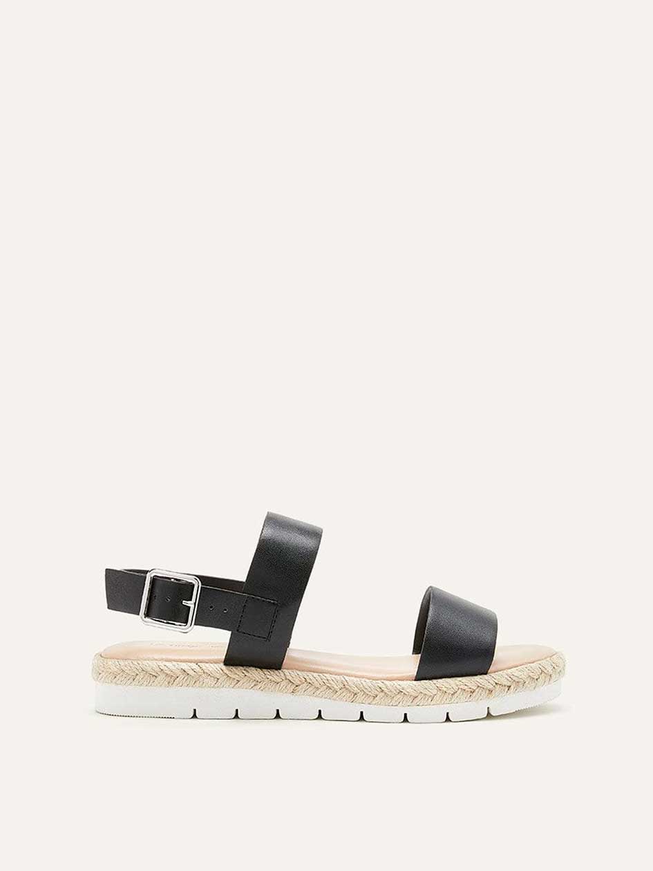 Wide Flat Solid Sandals