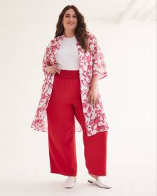 Pantalon à enfiler avec jambe évasée
