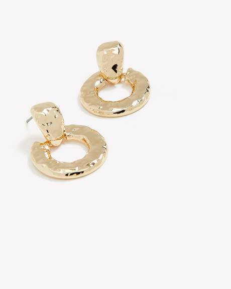 Single Hammered Hoop Earrings