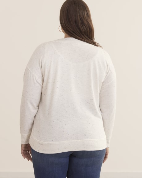 Cardigan en tricot uni à manches longues