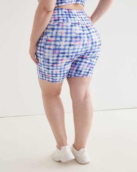Floral Gingham Bike Short - Active Zone