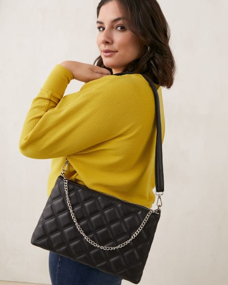 Quilted Crossbody Bag With Chain Strap - In Every Story