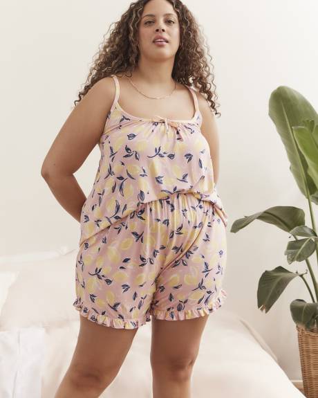Camisole de pyjama à motif de fruits, coupe trapèze, tissu responsable - ti Voglio