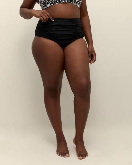 High-Waisted Costa Swim Brief - Raisins Curve