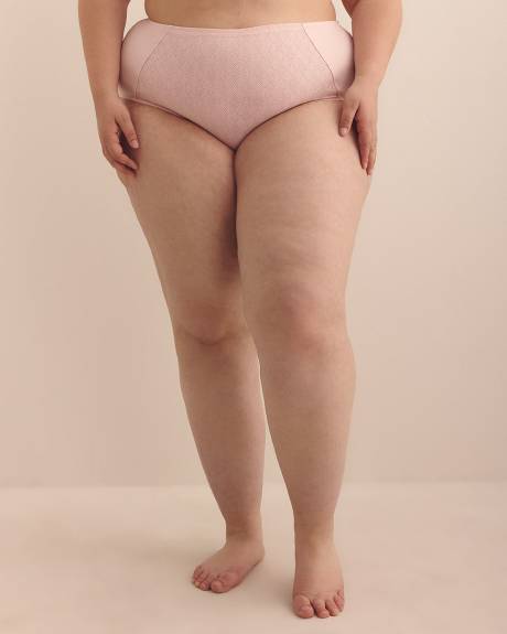Pink Microfibre Brief with Front Lace Panel - ti Voglio