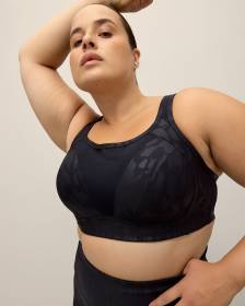 High Support Underwire Sports Bra with Foil Pattern - Active Zone
