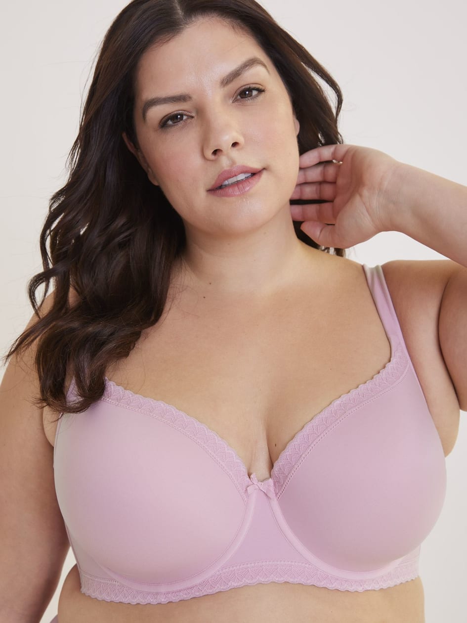 Contour T-Shirt Bra with Lace and Bow - Déesse Collection