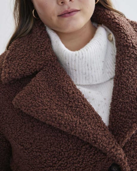 Manteau classique en laine bouclée - Addition Elle