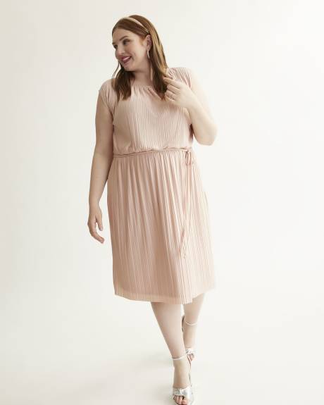 Pleated Sleeveless Dress