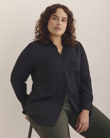 Silky Buttoned Down Tunic
