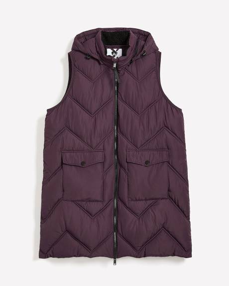 Responsible, Long Hooded Vest - Active Zone