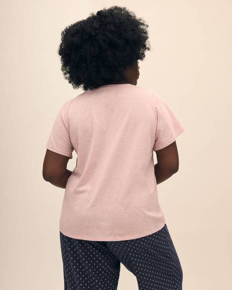 Haut de pyjama chiné à col Henley - ti Voglio