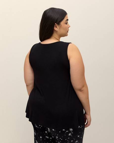 Camisole de pyjama évasée en tricot côtelé - ti Voglio