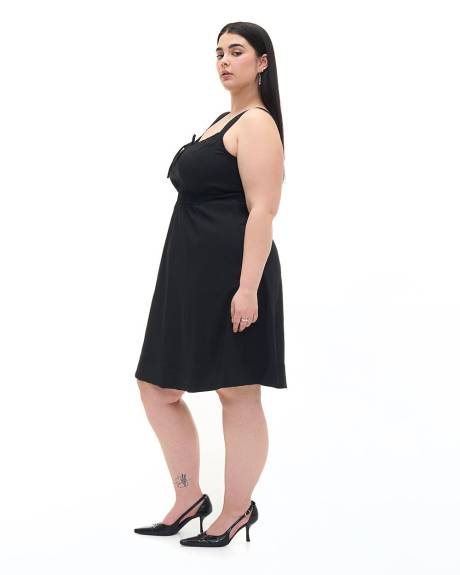 Black Sleeveless Fit-and-Flare Dress - Addition Elle