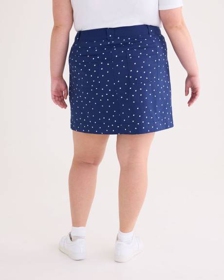 Cotton Skort With Ribbed Waistband