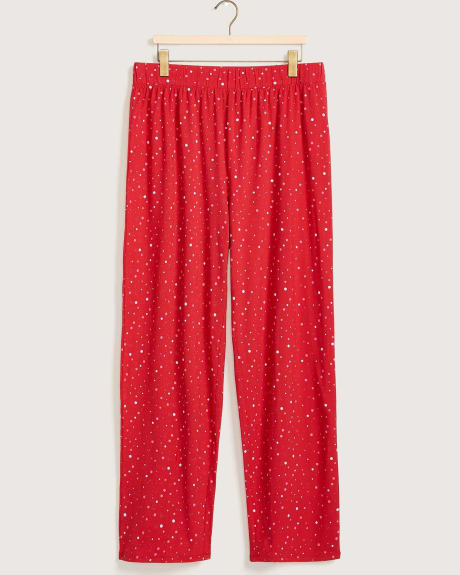 Haut en jersey chiné avec pantalon, ens. pyjama - tiVOGLIO