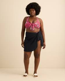 Jupe par&eacute;o couvre-maillot noire en crochet