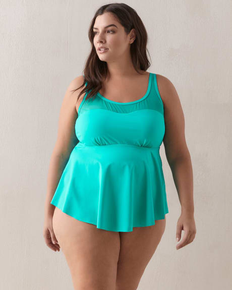 plus size bathing suits for apple shape