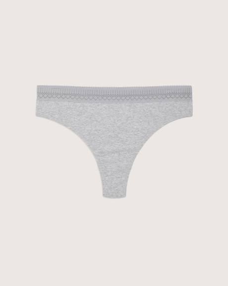 Culotte tanga chinée avec dentelle - ti VOGLIO