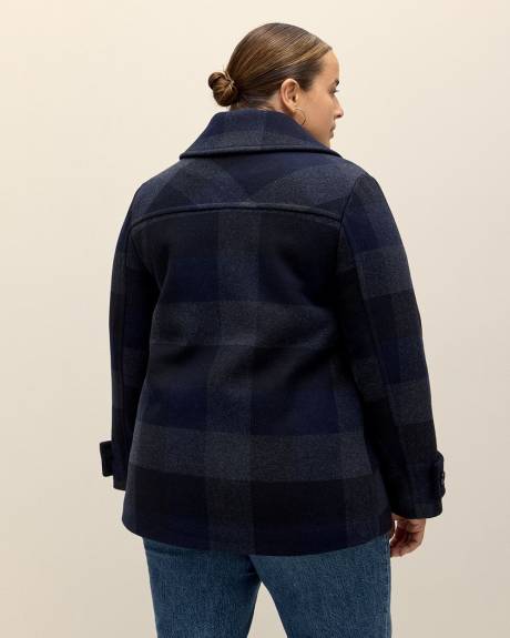 Plaid Peacoat - Addition Elle