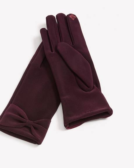 Gants habillés en tricot avec boucle au poignet