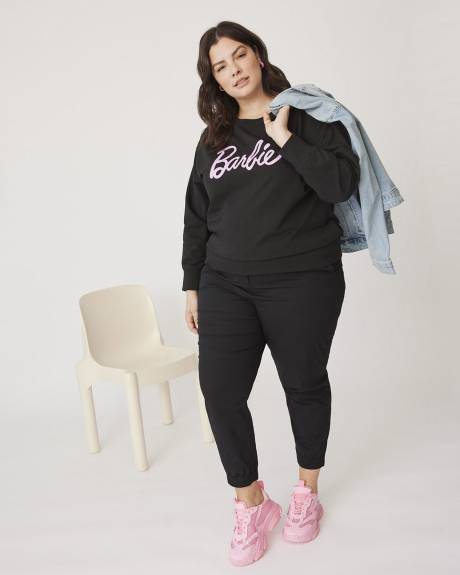 Crewneck Sweatshirt with Barbie Print