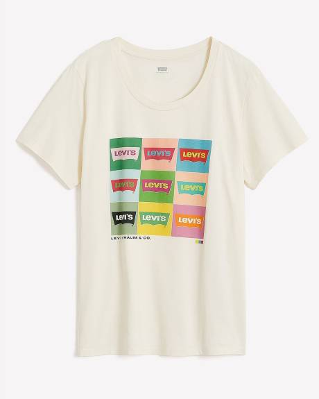 Perfect Crewneck Tee with Popart Grid Print - Levi's