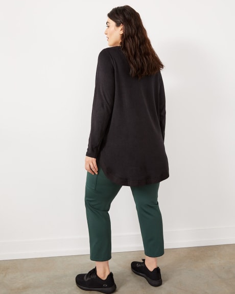 Tunic Top With Side Rib Details - ActiveZone