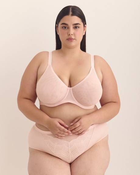 Unlined Underwire Mesh Bra - Déesse Collection
