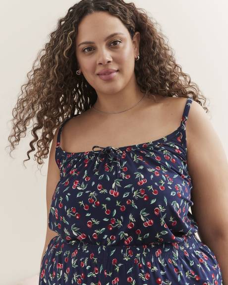 Camisole de pyjama à motif de fruits, coupe trapèze, tissu responsable - ti Voglio