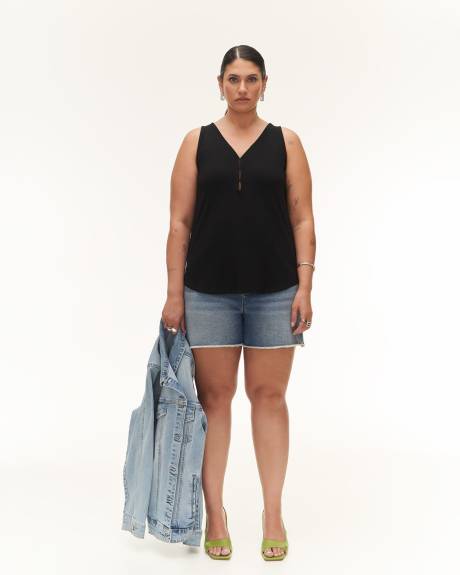 Ribbed Knit Racer Back Cami - Addition Elle