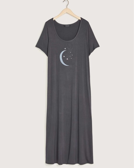 Long Sleepshirt With Short Sleeves - tiVOGLIO