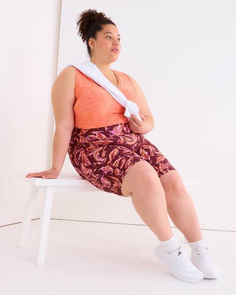 Printed Bike Short with Pockets - Active Zone