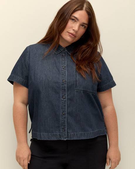 Responsible, Denim Buttoned-Down Shirt
