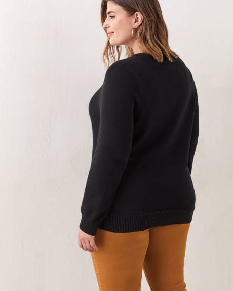 Cotton Sweater Round Neck Long-Sleeve - In Every Story