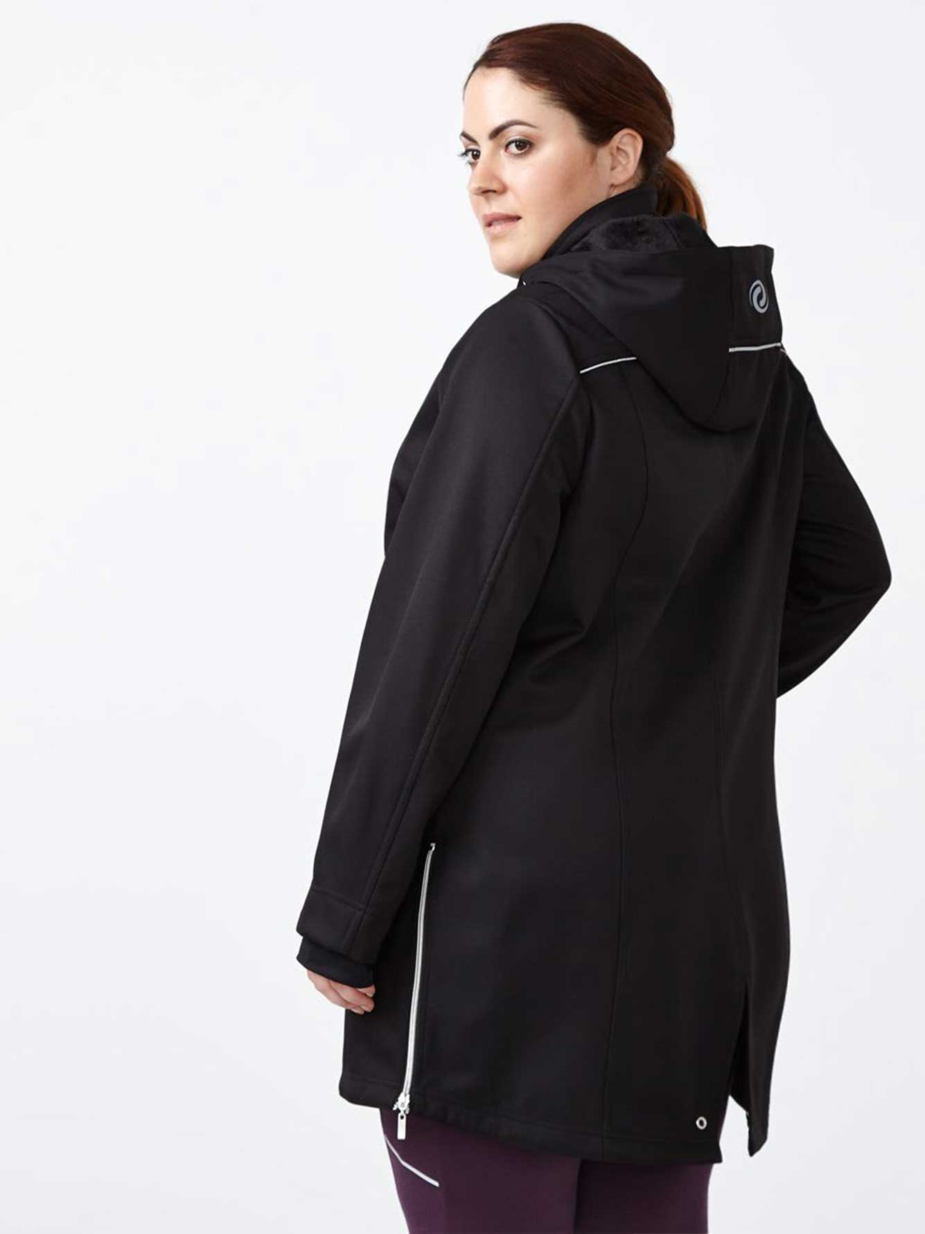 ActiveZone Long Plus-Size Hooded Jacket | Penningtons