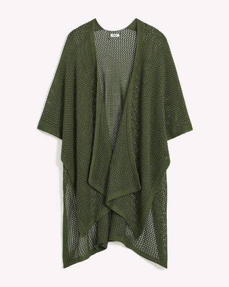 Open Stitch Knit Cape