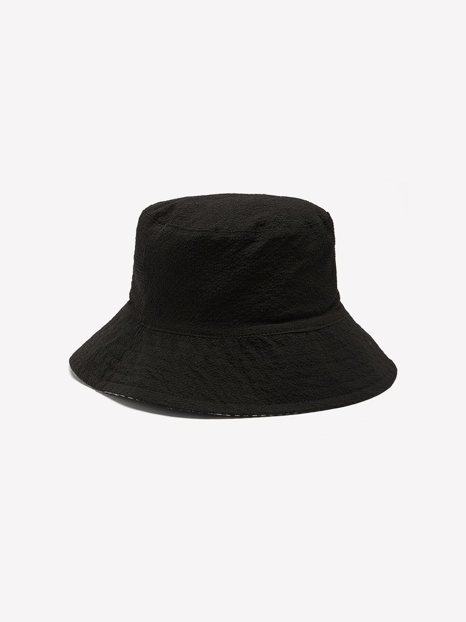Reversible Vichy-Print Bucket Hat