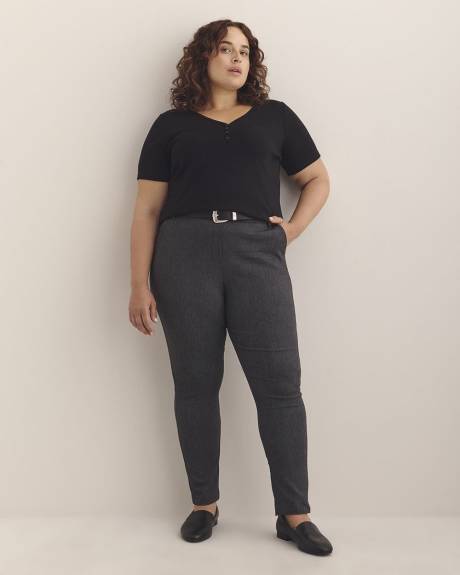 Grey Skinny-Leg Savvy Pants