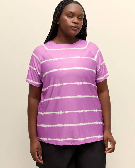 Printed Short-Sleeve Crew Neck T-Shirt - Active Zone